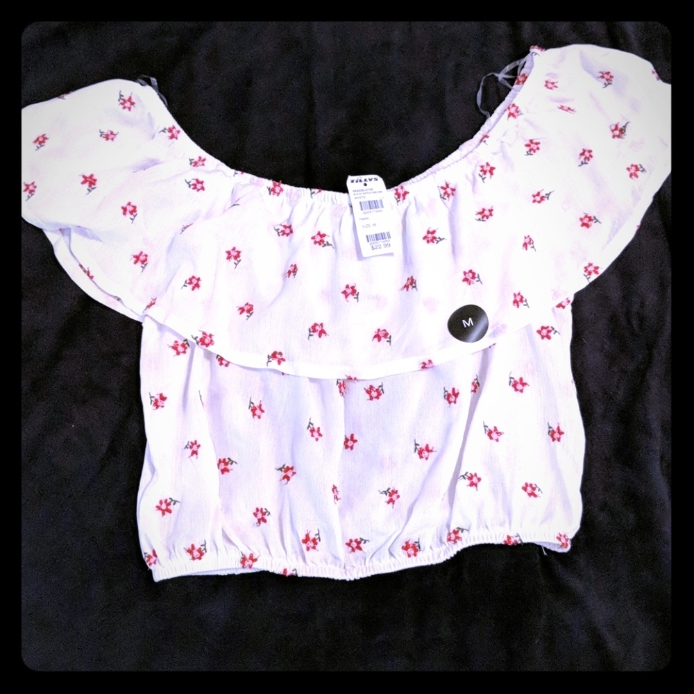 Off the shoulder crop top